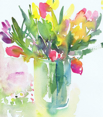 Tulips in a vase