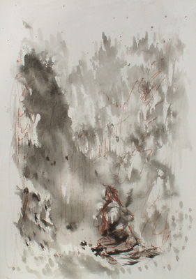Lao Tzu Walking in  Mountains