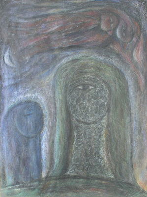Heads on Hilltop with Angels of Redemption