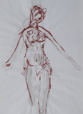 Woman Standing Open Armed