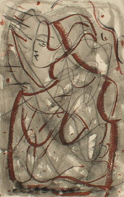 Seated Figure with a Felt Hat