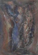 Blue Figure Kneeling