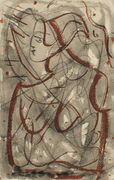 Seated Figure with a Felt Hat