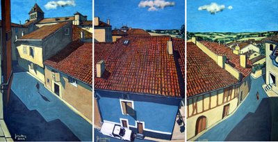 VIEW OF MEZIN ON 3 PANELS