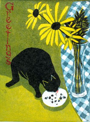Black cat greetings