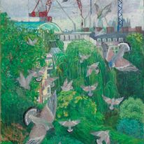 Pigeons and cranes