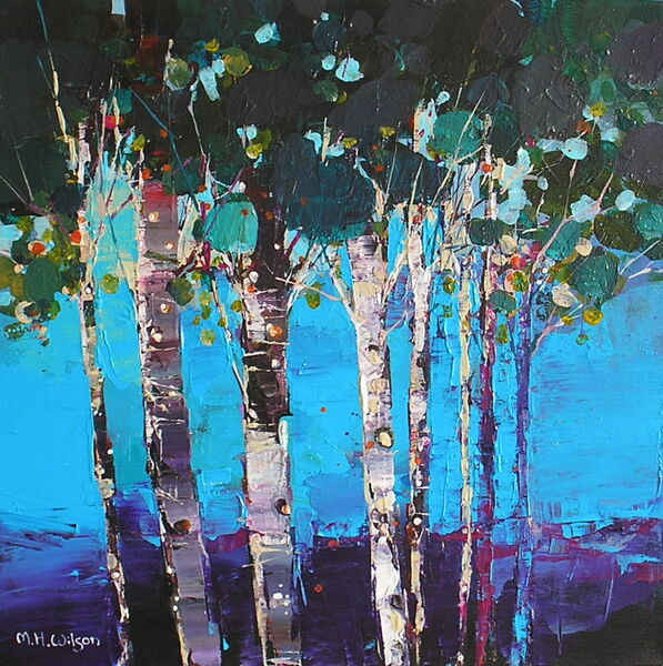 Blue Wood Birches