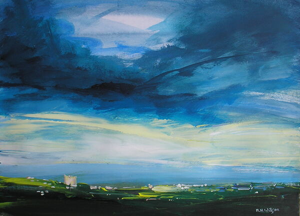 Evening sunlight over Sheffield