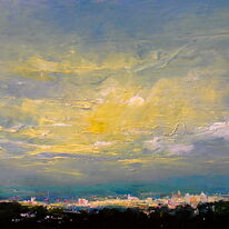 Evening Sky, Last Sunlight Over Sheffield