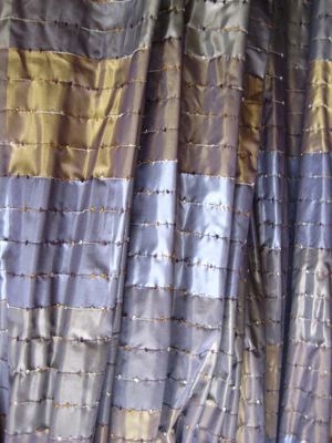 c3768 silver/gold stitched taffeta