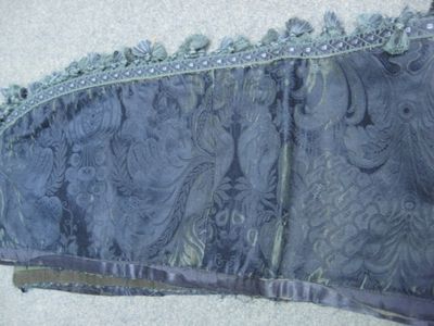 C1379/P 2 Pelmets Blue SIlk Damask