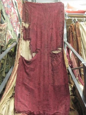 C2708 Red Shredded Antique Brocade