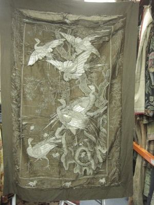 C5081 Brown with Gilt Embroidered Birds