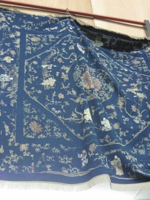 C5438 Blue with Fine Chinese Embroidered Figures