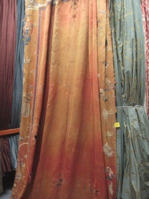 C2481 Large Faded Chinese Silk Panel Border Detail
