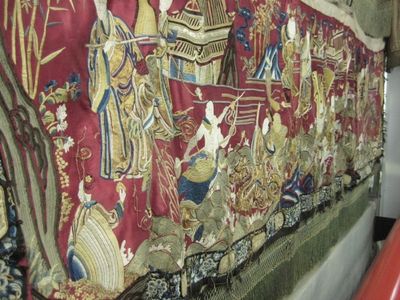 C2426 red Chinese Silk Banner