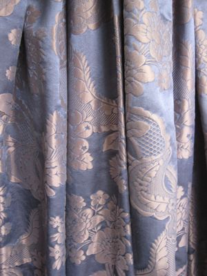 c2193 Rich Blue Silk Damask