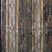c3627 grey and gold velvet stripe damask