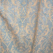 c2867 green gold raised line damask