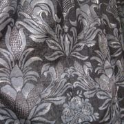 c2917 black and grey printed damask