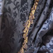c2828 dark blue floral cut velvet
