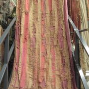 C2176 Rust and Gols Shredded Regency Silk Stripe