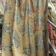 C2579 Orange Silk Panel with Blue Circular Embroidery