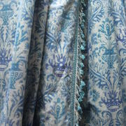 c2114 Gold/Turquoise and Blue Print Damask