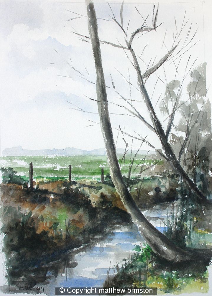 Water filled ditch