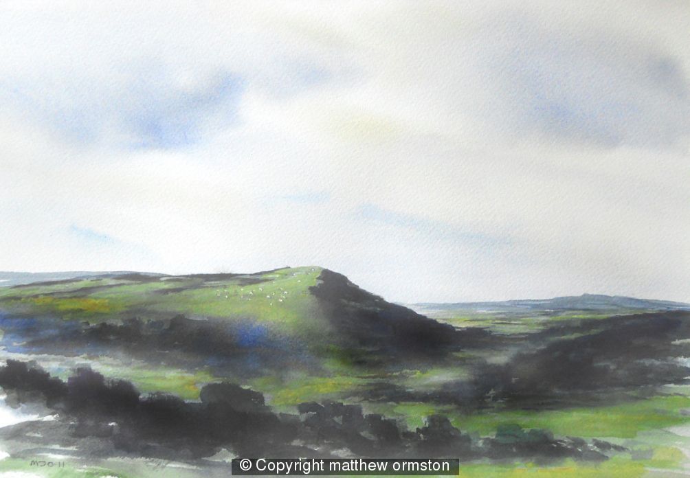 Sheep on a ridge,Peak District