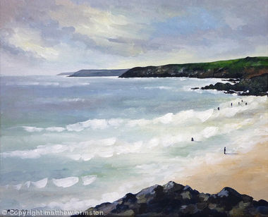 Looking down onto Kennack Sands
