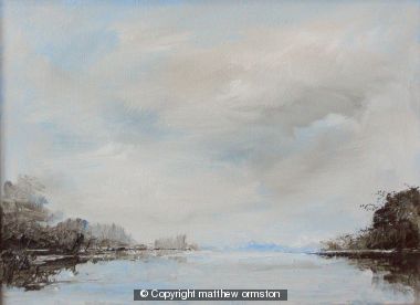 Coombe Lake (pochade) thaw
