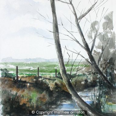 Water filled ditch