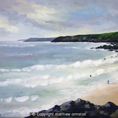 Looking down onto Kennack Sands