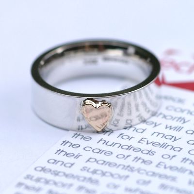 ECHO Heart 45 Silver and 9ct Gold Ring £73