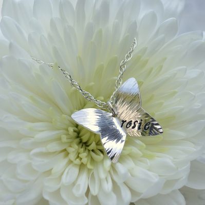 Persoanlised Large Butterfly Necklace £69