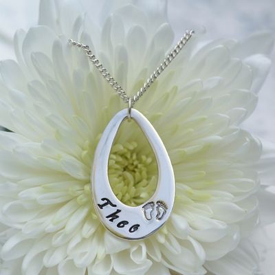Personalised Footprint Necklace £96