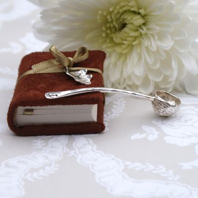 Persoanlised Oak Leaf Tiny Book And Acorn Spoon £53