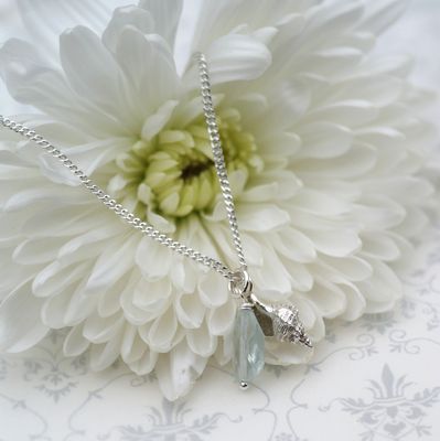 Shell and Aquamarine Necklace £45