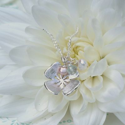 Poppy with Gemstone Cluster Necklace £46