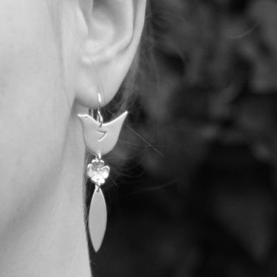 Hedgerow Long Bird Earrings £46