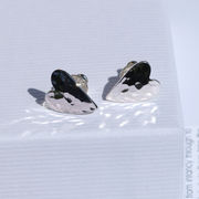 ECHO 40 Textured Heart Ear Studs £24.00