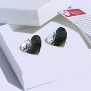 ECHO 34 Textured Heart Earrings £46.00
