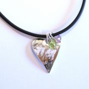 ECHO 37C Textured Heart Birthstones Necklace £33
