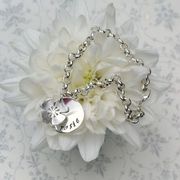 Personalised Poppy and Circle Bracelet £84