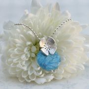Poppy and African Blue Opal Necklace