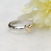 Gold Collection- 9ct White and Yellow Gold Heart Ring £270