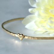 Gold Collection- 9ct Yellow Gold Heart Bangle £620