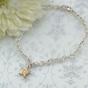 Gold Collection- 9ct White and Yellow Gold Star Bracelet £90