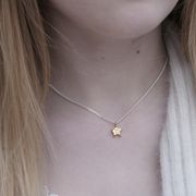 Gold Collection- 9ct White and Yellow Gold Star Necklace £195